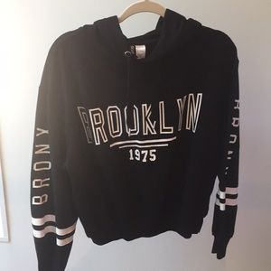 Large H&M Black Brooklyn 1975 hoodie.